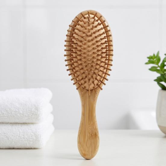 Bamboo Air Cushion Brush Men Women Scalp Massage Hair Comb Anti-static Portable Fluffy Hair Styling Detangling Paddle