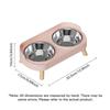 A Colorful Dopamine Pet Double Bowl  Feeding Large Capacity Stainless Steel Dog Bowl Drinking Water Neck Cat Double Bowl