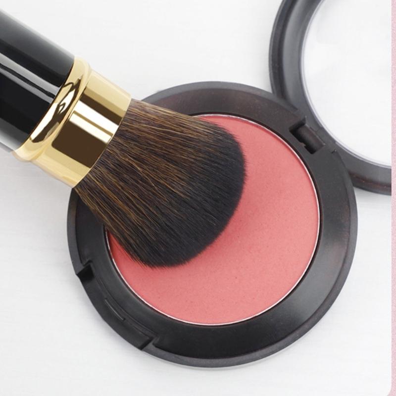 Travel Face Blush Brush Retractable Makeup Brush Blending Powder Brush Contours Brush Highlighter Brush Cosmetic Brush