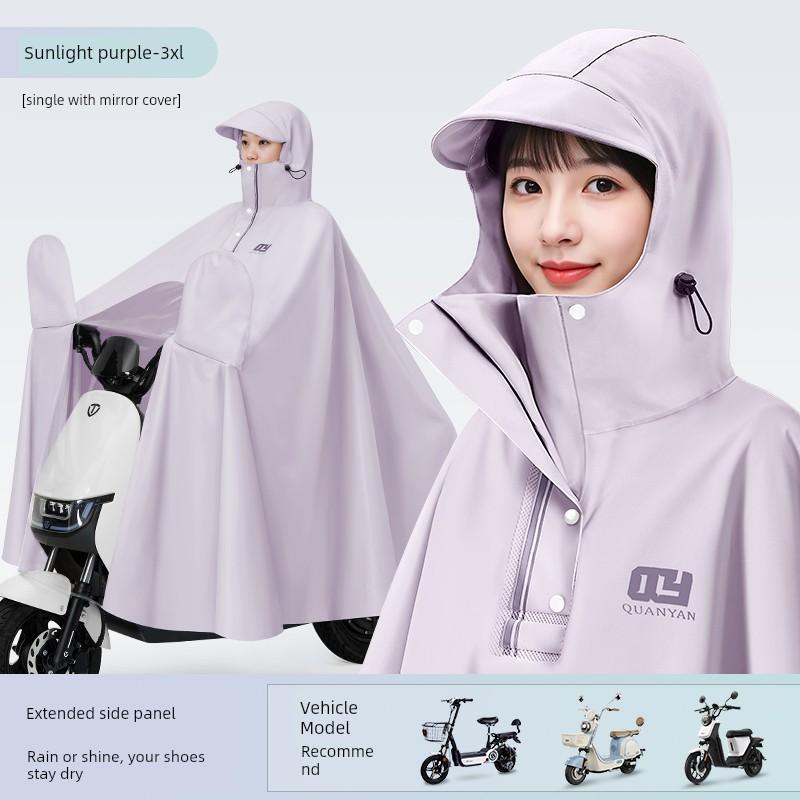 Impermeabile per Scooter Elettrico da Donna, Monoposto, Lungo, Integrale, Antitempesta, Extra Large e Spesso, Poncho Impermeabile per Guidare