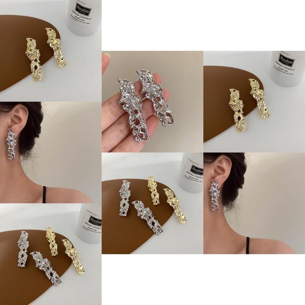 Elegant Irregular Geometric Alloy Earrings For Women Trendy Summer Fashion