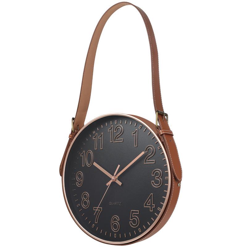 12 Inch 30CM Silent Belt Hanging Clock, Fashionable Home Living Room Three-dimensional Digital Minimalist Clock