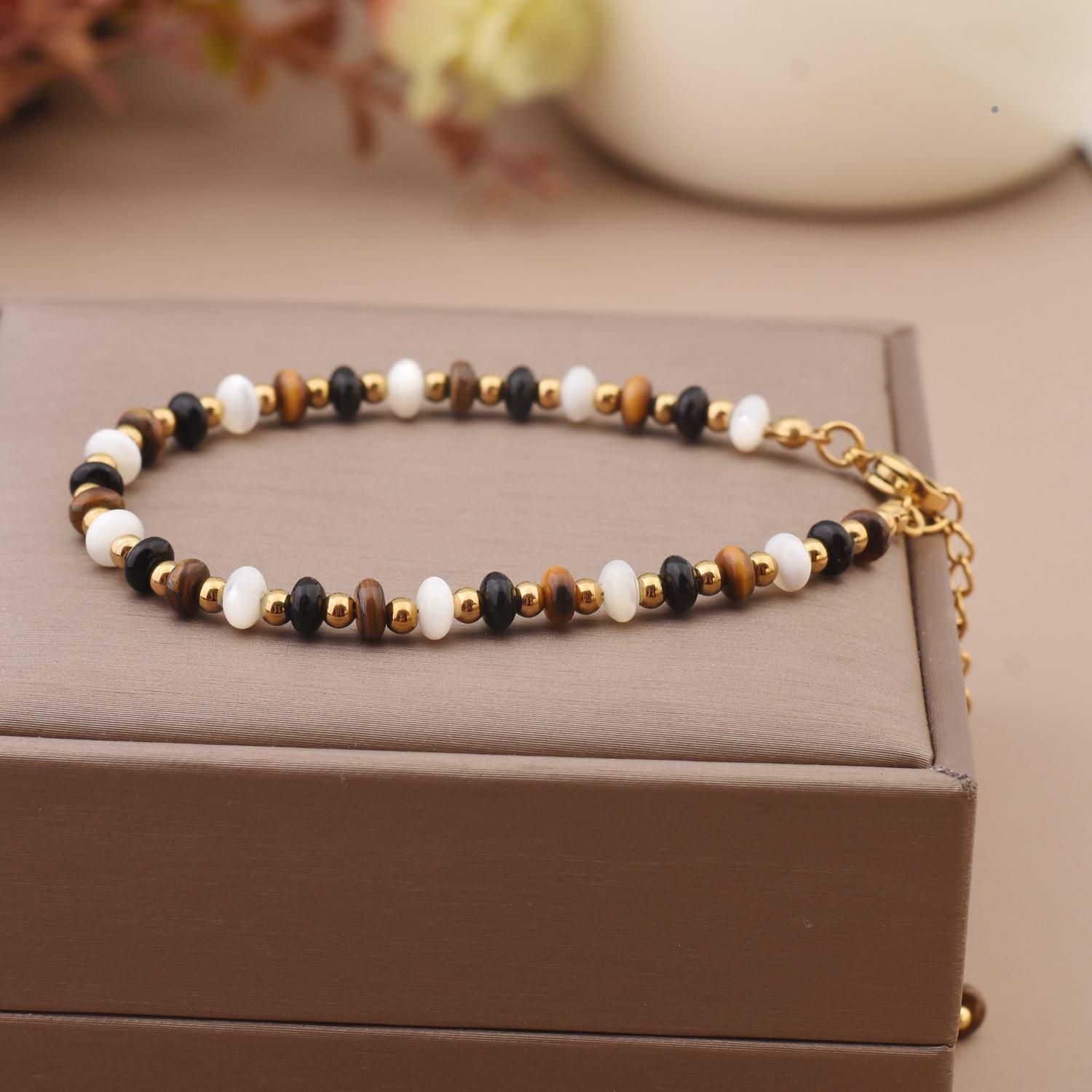 

Малахит и Тигровый глаз Циркон Браслет – Изысканный Женский Роскошный Дизайн