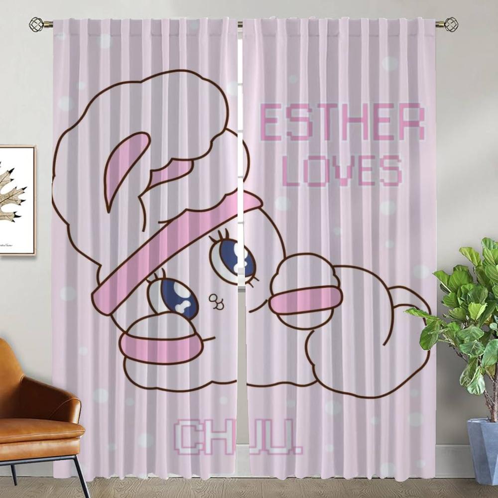 Zasłony do wnętrza domu do salonu EstherBunnyS Dekoracja Halloween Tiul do sypialni Przegroda Zasłona okienna Rolety Dziecko