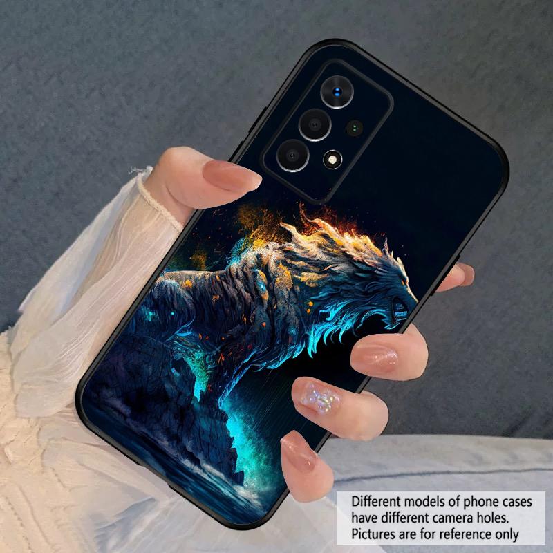 Luminous Lion Head For Samsung A03 Core A 04 05 06 12 14 15 16 22 23 Galaxy A25 26 4G 34 35 52 53 56 71 73 90 5G soft phone case