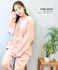ON NISHIKI Winter Long Sleeve Warm and Ultrameyer Pullover and Pants Set Size Women's Pajamas, Fluffy, (Pink Beige 2/ML/KR002)