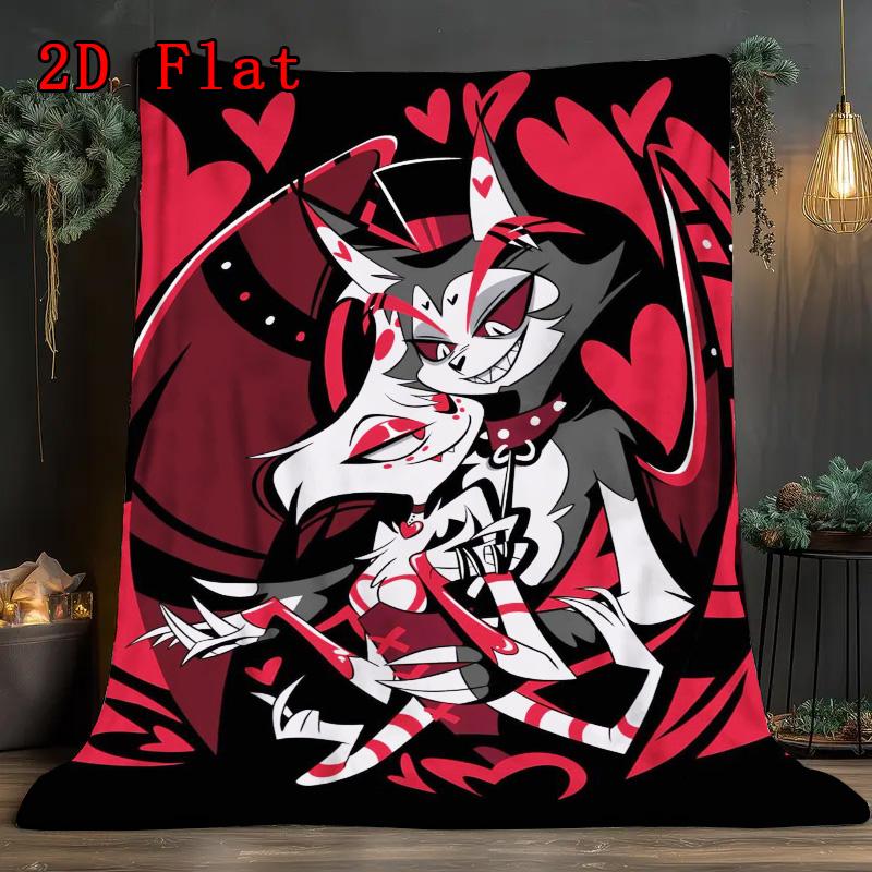 Chic Thorn Angel 2D Flat Pattern Flannel Blanket High Quality All Seasons Warmth and Comfort Perfect for Christmas Gifts.