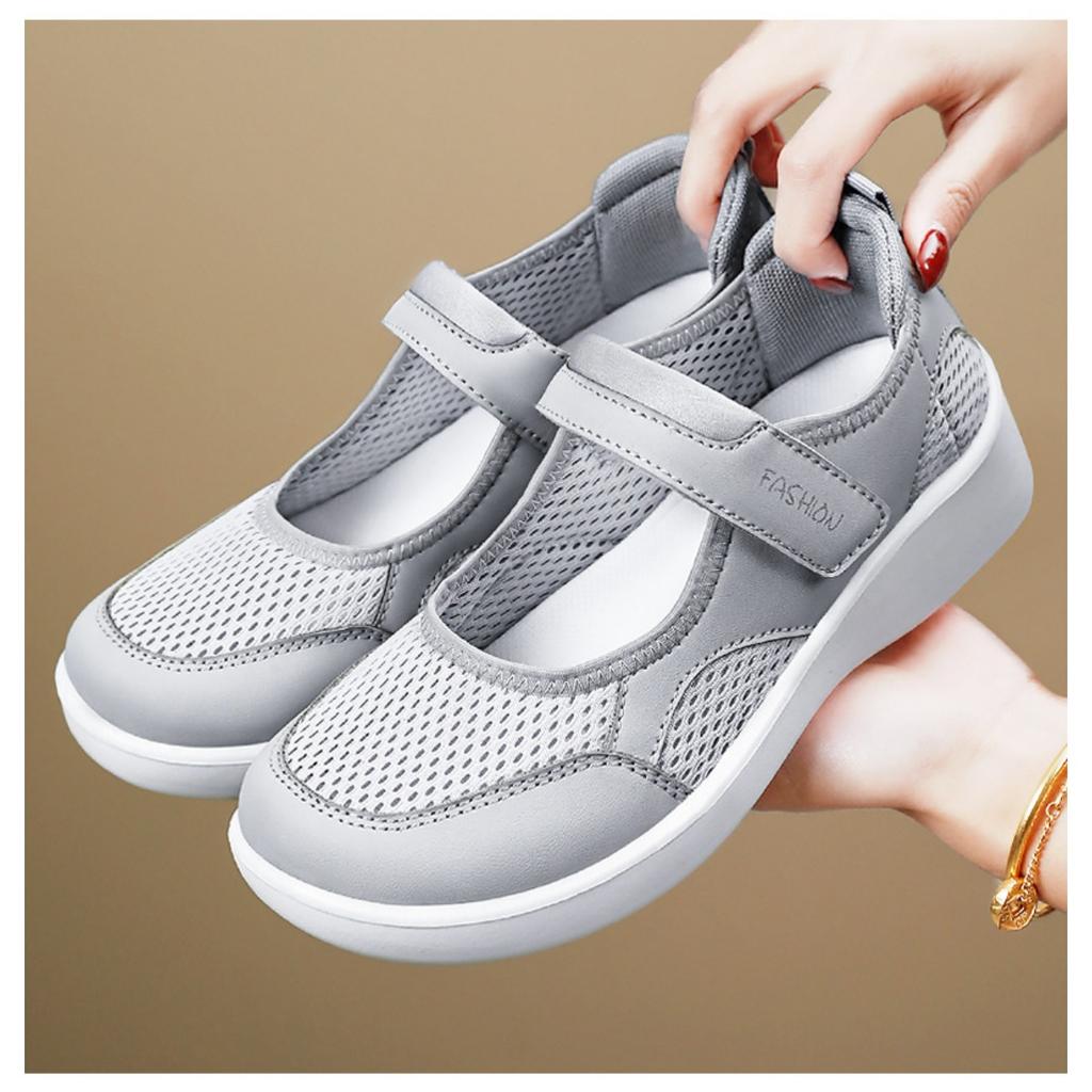 New Breathable Casual Shoes for Women In Summer Soft Soled Non Tiring Velcro Shoes