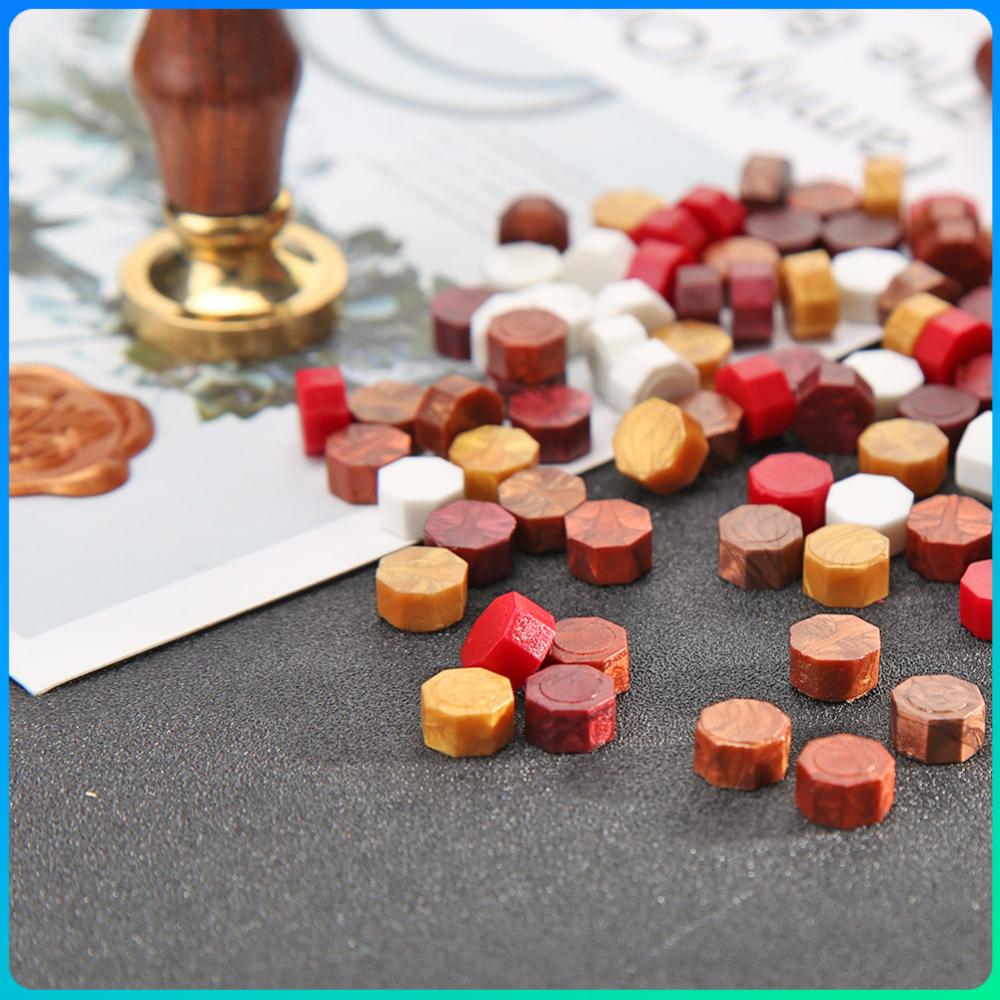 100pcs Wax Seal Tablet Multicolor Vintage Octagon Wax Seal Beads DIY Craft Handmade for Envelope Decor for Wax Stamp Sealing