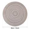 Set of 6 36cm/38cm Ramie Round Table Mat Braided Placemats Washable Non-Slip Kitchen Dining Tableware Bowl Pads Cup Coasters