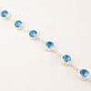 Swiss Blue Topaz Gemstone 925 Sterling Silver Jewelry Bracelet Bridesmaid Gift RB-9-1
