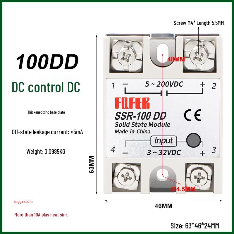 DC-Controlled AC SSR 40DA 25A 60DA 80DA 100DA-H 40DD VA Single-Phase Solid State Relay