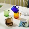 French Colorful Heat-Resistant Glass Dura-Rex Mug Plate 2-Piece Set