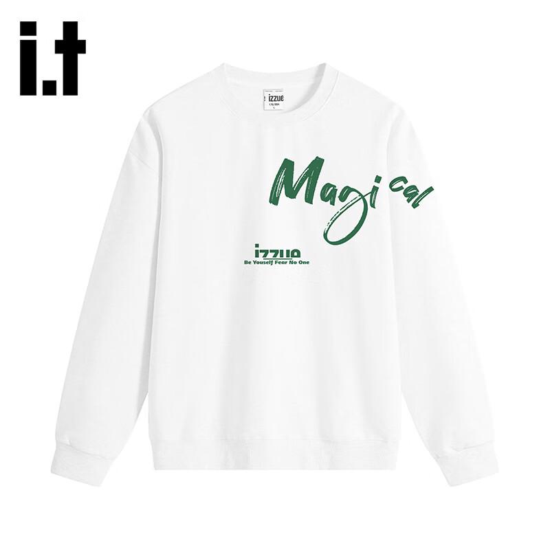 Izzue Unisex Tungviktig Sweatshirt med Bokstavstryck och Rund Hals