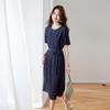 Srcr Women's Textured Mulberry Silk Tie-Waist Dress