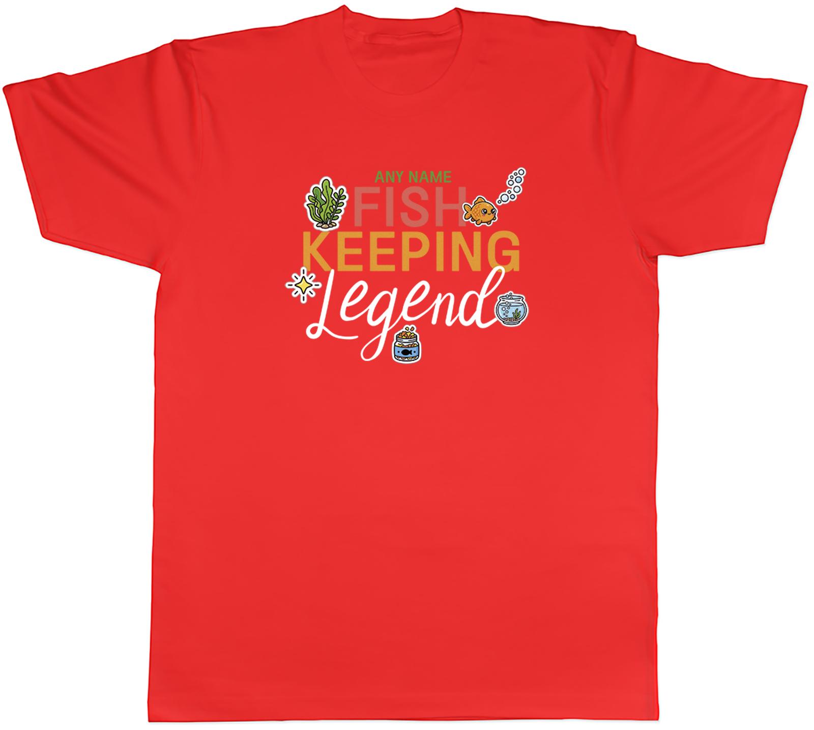 Personalised Fish Keeping Legend Unisexs TShirt Tee Gift Top S