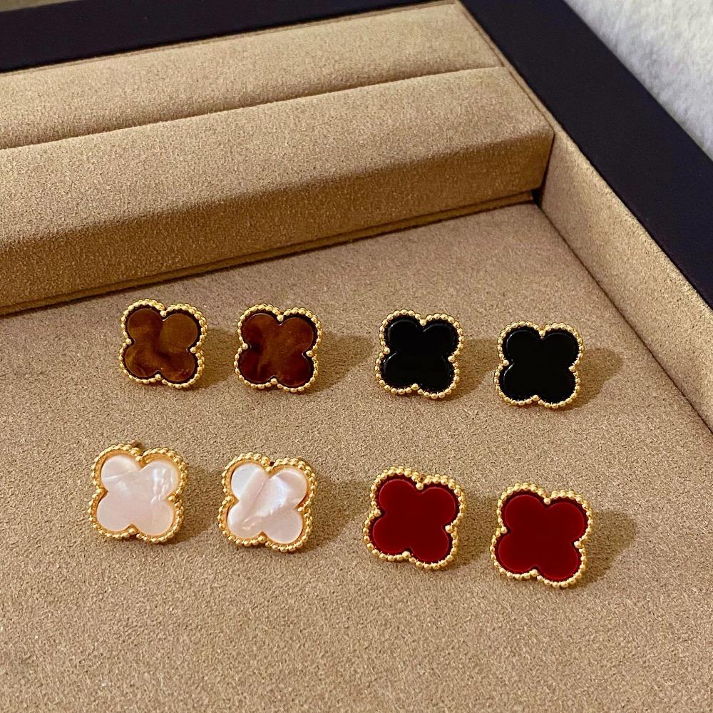 Retro Classic Fashion Four-leaf Clover Earrings - New Luxury Elegant Stud Earrings for Women