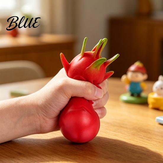 Dragon Fruit Stress Toy 1/2Pcs Simulation Squeeze Relief Dragonfruit Sensory Ball Soft Stretchy Shape Home Office Desk Reliever