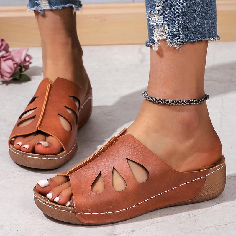 fashion Women's Sandals 2024 Summer Shoes For Women Heels Sandals Wedge Zapatos Mujer Elegant Summer Slippers Heeled Sandals Female