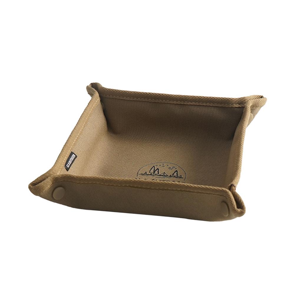 Camping Storage Tray Oxford Cloth Daily Necessities Storage Box Portable Folding Sundries Storage Box for Outdoor Hiking Travel