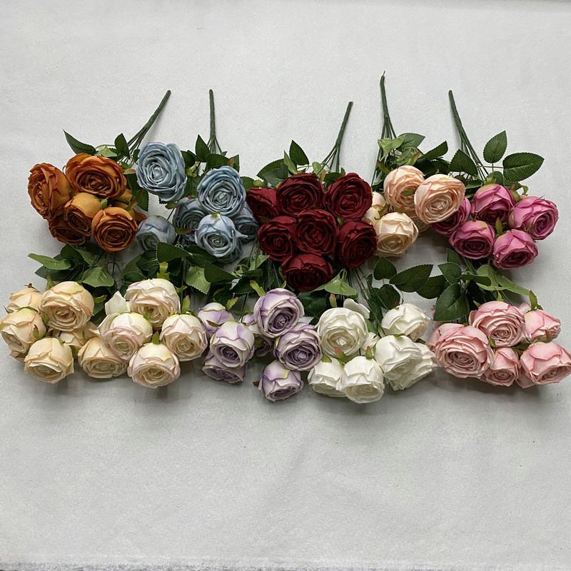 Artificial Rose Bouquet With Soft Fabric For Home Decor And Hotel Gift Displays
