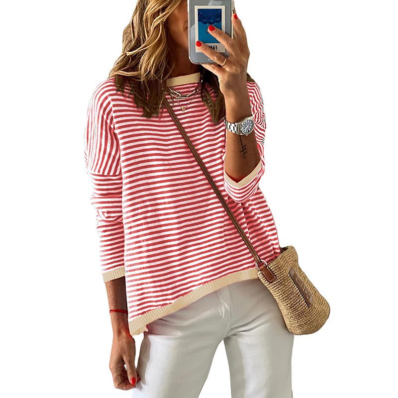 Spring New Pure Cotton Knitted Sweater for Women