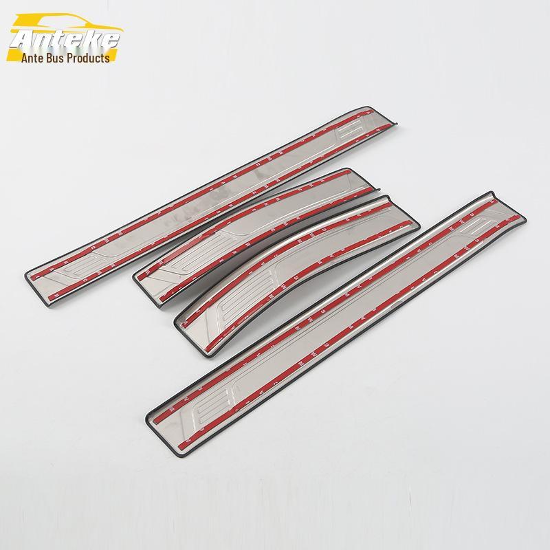 Fits 18 Binrui models: Door Sill Bright Strip, Bumper Trunk Welcome Pedal Trim, Anti-Scratch Sticker.