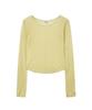 Lense Sheer Layered Long Sleeve Tee Yellow