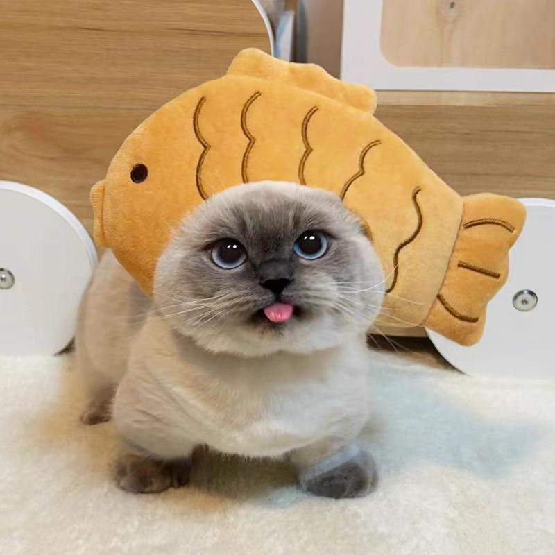 Pet Hat Cute Plush Animal Headwear Various Adorable Soft Photo Prop Cosplay Headgear For Small Cats Puppy Pet Party Decoration