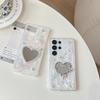 Epoxy Rhinestone Love Mirror Mobile Phone Case For Samsung S25Ultra Butterfly S24Plus Love Gem A16