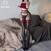 Horse oil silky and shiny contrasting lace suspenders integrated sex stockings sexy pure desire suspenders women