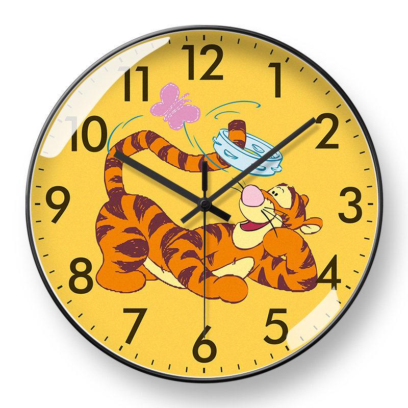 

Winnie the Pooh Silent Wall Clock for Kids - Cartoon Early Education, Radio-Controlled, Auto Time Sync for Boys & Girls Rooms 8 inch