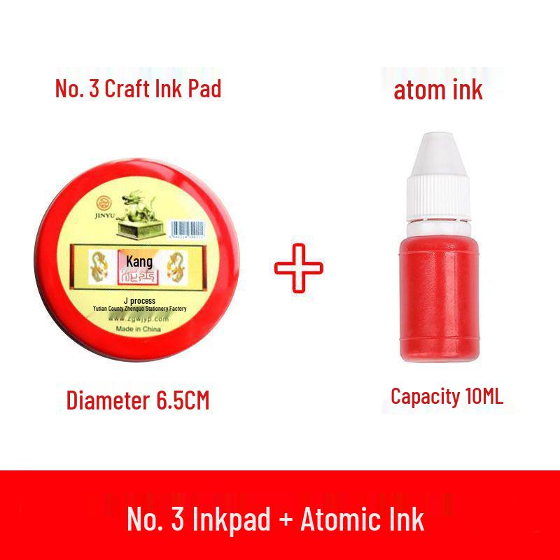 

Quick-Drying Red Ink Pad for Stamps and Fingerprints, Photosensitive Tin Box