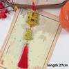 1Pcs Chinese New Year 2027 Goat Hanging Ornaments Gold Lucky Design Red Tassels For Spring Festival Home Wall Decor