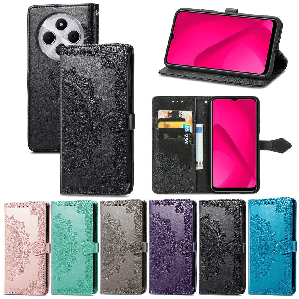 For Redmi 15 15C Floral  Leather Wallet Phone Case For Coque Xiaomi Redmi 15 15C 14C 13 A5 4G 5G Poco C85 Flip Cover Funda
