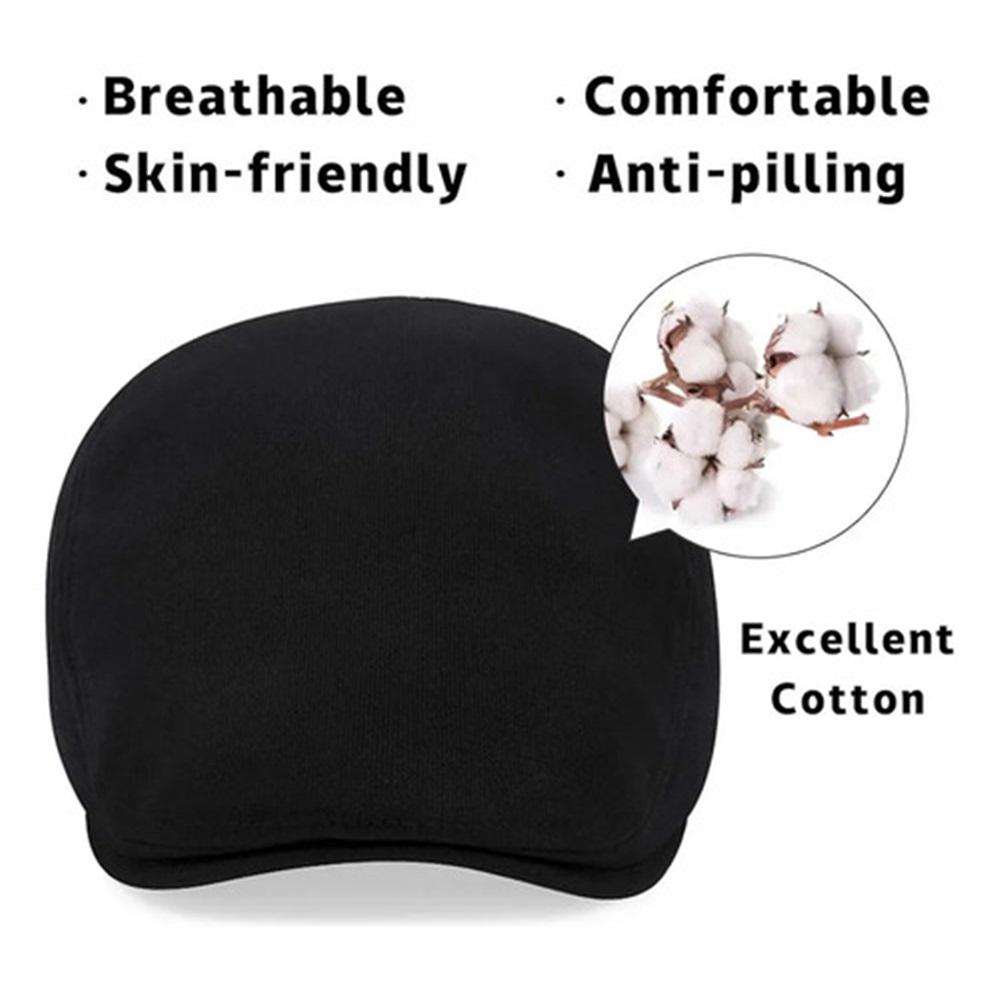 Beret Cap Men Adjustable Flat Vintage Hat