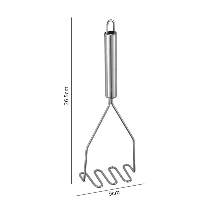 Inicio Triturador de patatas de acero inoxidable Triturador manual de alimentos Prensador de ajo suave Prensador de calabaza Utensilios de cocina Utensilios para el hogar