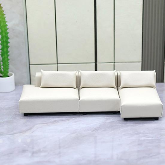 Divano in Miniatura Scala 1/20 1/25 Realistico Piccolo Modello di Divano Arredamento per Casa delle Bambole per Collezionisti Decorazione Miniatura Soggiorno