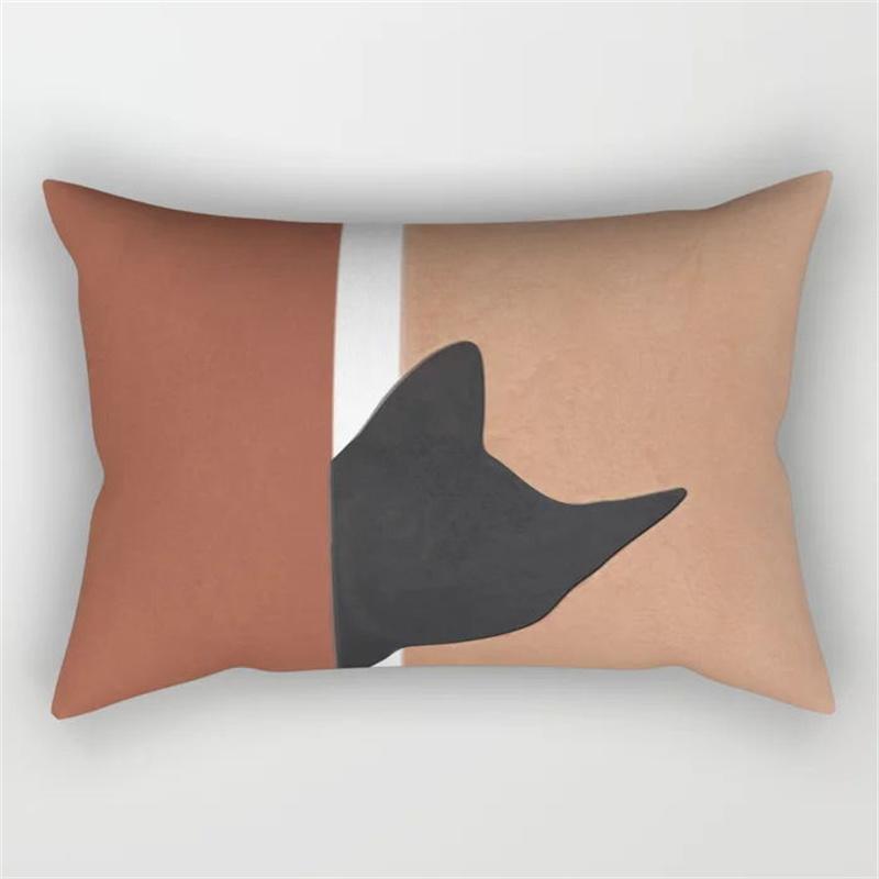 30x50 Nordic Abstract Geometric Splicing Leaf Plant Print Pillowcase Modern Fashion Polyester Cushion Cover Sofa Home Decor