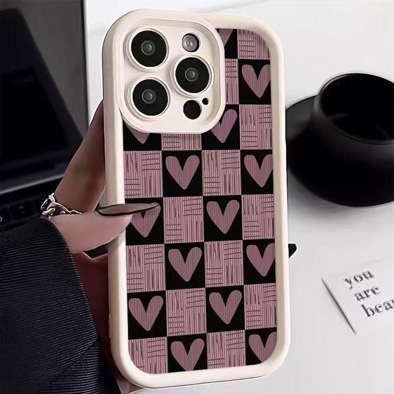 

Товстий чохол-серце в сітку для iPhone: Сумісний з 17, 16 Pro Max, 15 Pro, 14, 13 – Європейський та Американський Стиль iPhone 11 Pro
