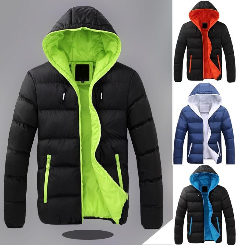 Men's Winter Hooded Cotton Jacket - Trendy European & American Casual Warm Coat