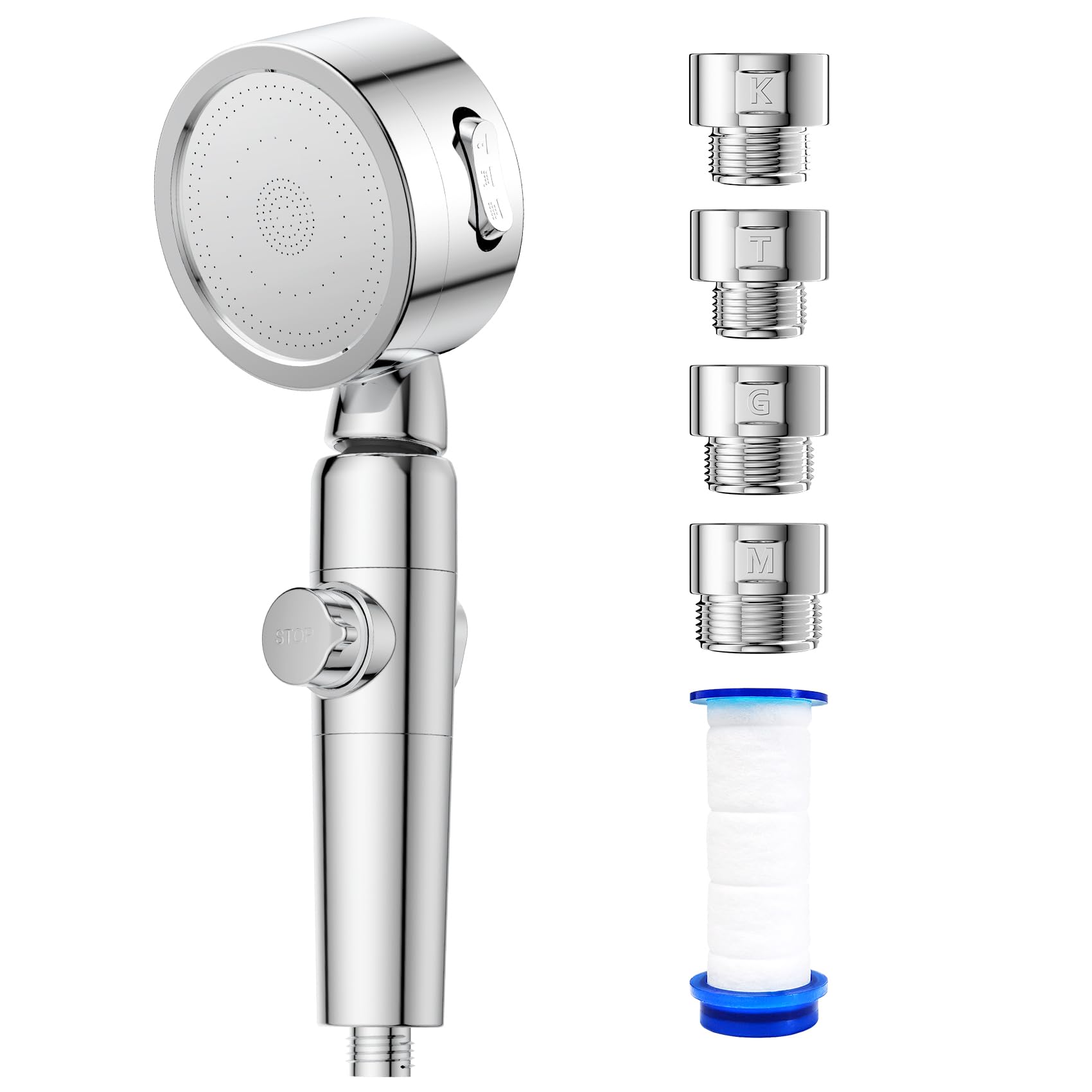 Shower Water Shower Purifying Chlorine Water High Water Adjustable 3 Stop Leak Prevention Easy Wide International General Standard Adapter Head,