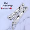 Compact Stainless Steel Multi-functional Folding Pliers with Small Knife for Outdoor and Emergency Use
