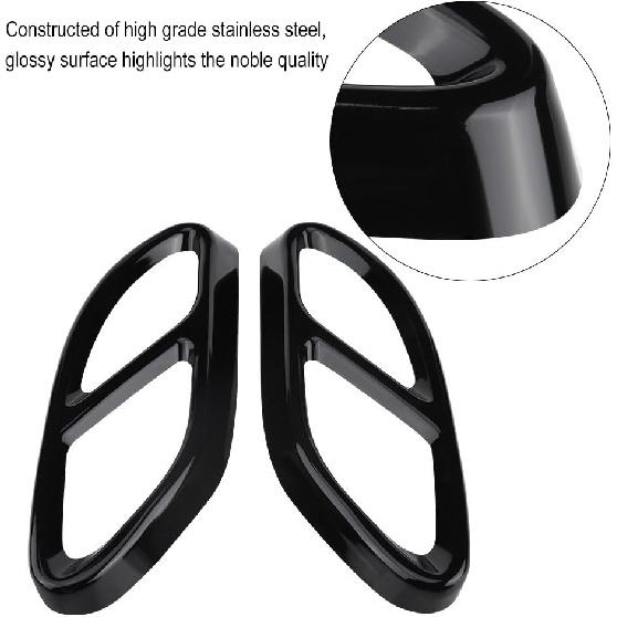 1Pair Car Exhaust Tail Muffler Tip Pipe Cover Trims for Mercedes Benz C Class w205 Coupe GLC B Class w246 E class w212 w213 C207 Coupe A class w176