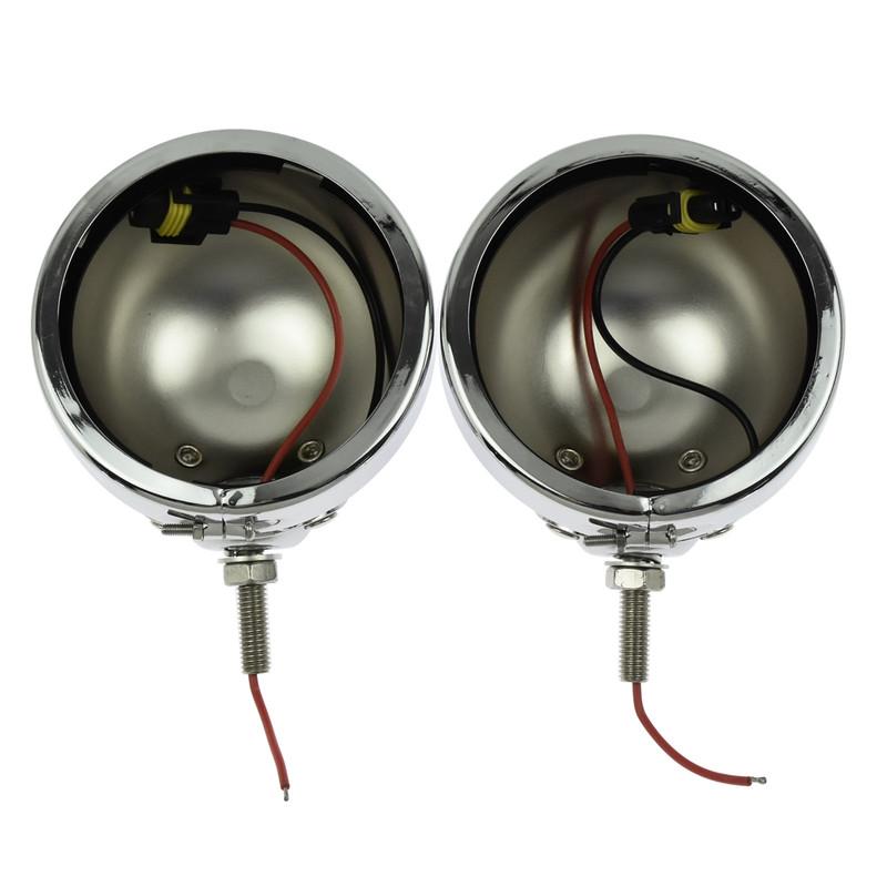 Motorcycle Turn Signal Bracket Auxiliary Lighting 4.5" Fog Light Holder Housing Outer Frame For Harley Touring FLH Electra Glide