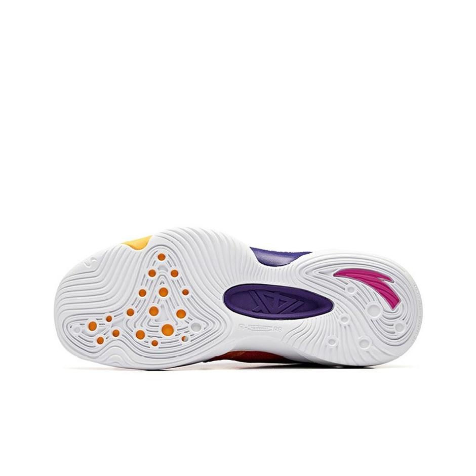 Anta Anti-Slip Durable Mid-Top Basketball Shoes Men Sneakers Purple Orange 11931605-7