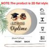 2D Flat, 1pc Vintage French Diploma Medal-Like Aluminum Plaque - 7.87Inch Round Graduation & Diploma Scroll with "Diplome" Inscription - Academic