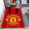 Tappeto Rosso con Logo Manchester United, Strisce Nere e Disegno a Punti Adatto per l'uso come antiscivolo per divani di soggiorno e camera da letto