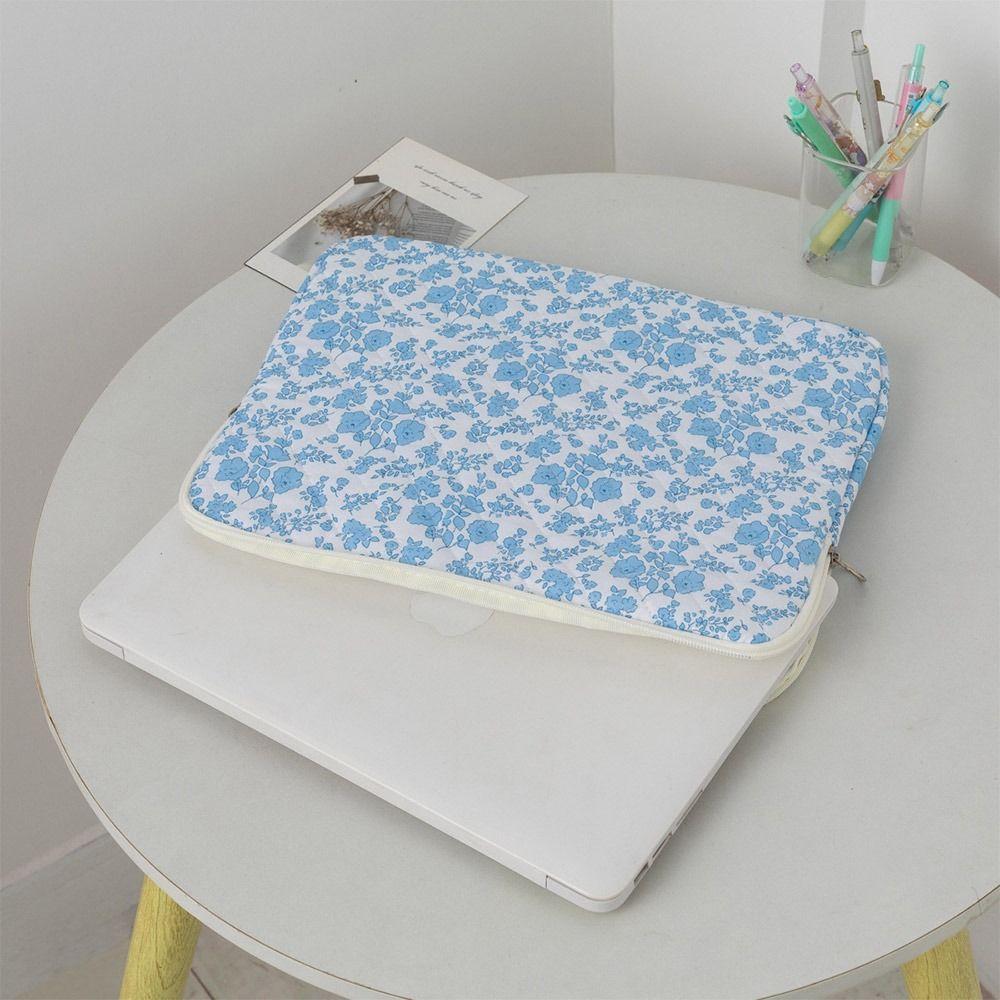 Shockproof Laptop Sleeve 11/13/15 Inch Portable Protective Notebook Bag Floral Quilted Laptop Tablet Cover for Office/Travel