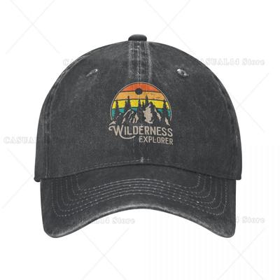 Wilderness Explorer Baseball Cap Art Board Trendy Men Adult Washed Trucker Hat Dropshipping Tennis Skate Baseball Caps Gift